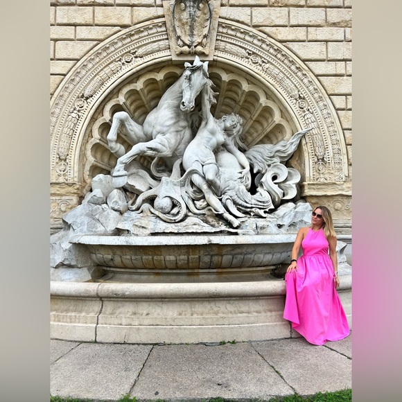 ZARA WOMAN POPLIN HALTER DRESS FUCHSIA | 0881/301/630 size XS - Picture 12 of 12